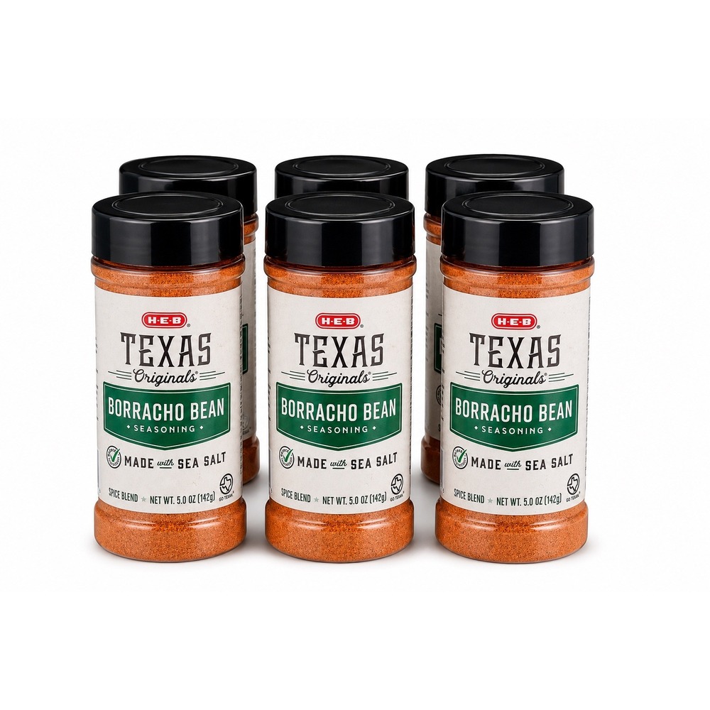 HEB Texas Originals Borracho Bean Seasoning 5oz Made With Sea Salt 6 Pack